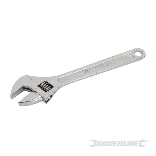 Silverline - Clé à molette - Long. 250 mm - Mâchoires 27 mm