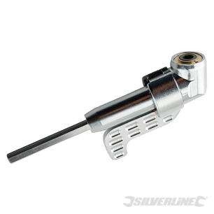 Silverline - Accessoire de vissage magnétique coudé - 80° - 130 mm - 6 pans 1/4''