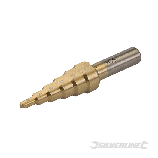 Silverline - Fraise étagée titanée acier HSS - 4 - 14 mm