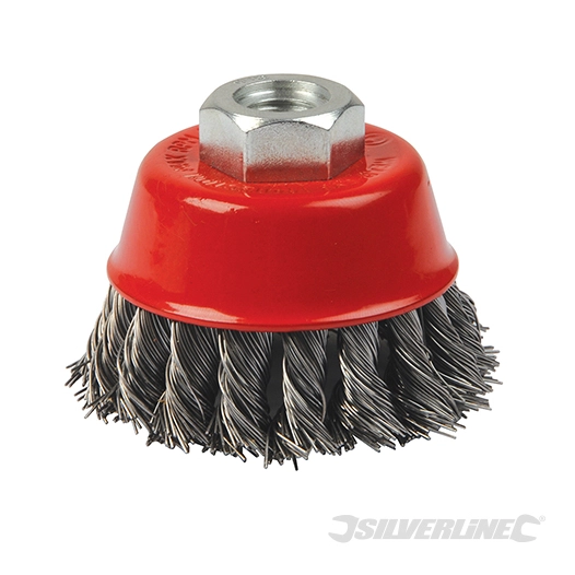 Silverline - Brosse boisseau à fils d'acier torsadés - 75 mm