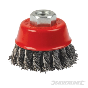Silverline - Brosse boisseau à fils d'acier torsadés - 75 mm