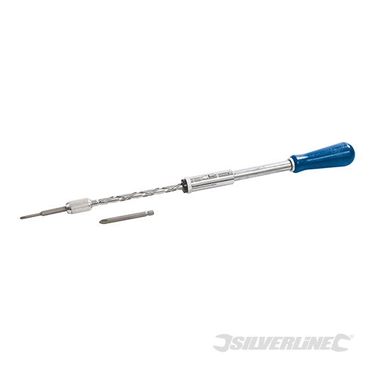 Silverline - Tournevis porte-embout à cliquet spiralé - 300 mm