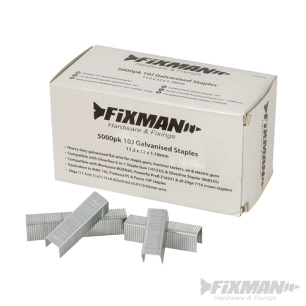 Fixman - Agrafes galvanisées 10J 5 000 pcs - 11 2 x 12 x 1 17 mm