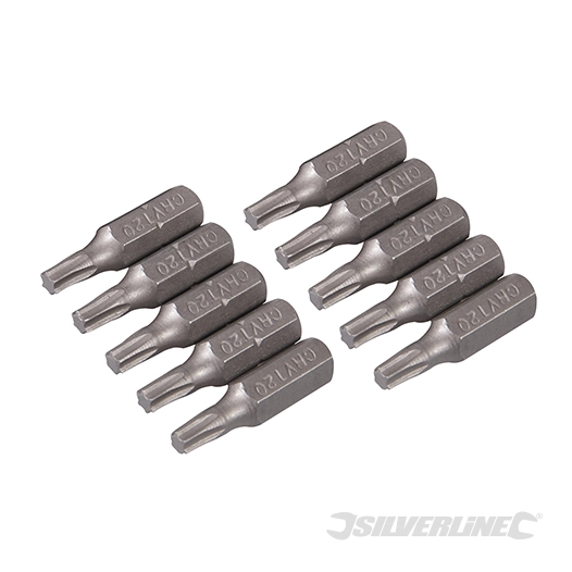 Silverline - 10 embouts T20 chrome-vanadium - T20