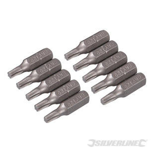 Silverline - 10 embouts T20 chrome-vanadium - T20