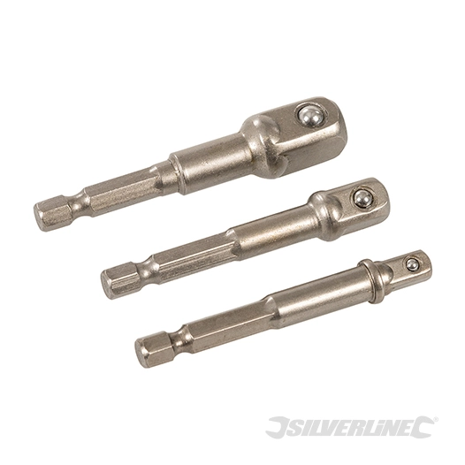 Silverline - Porte-douilles 3 pcs - 1/4'' 3/8'' et 1/2''