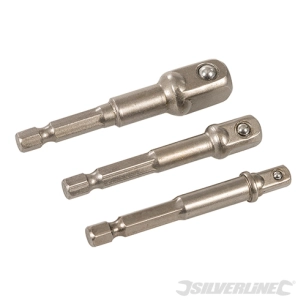 Silverline - Porte-douilles 3 pcs - 1/4'' 3/8'' et 1/2''