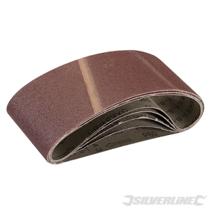 Silverline - Bandes abrasives 75 x 457 mm 5 pcs - Grain 80