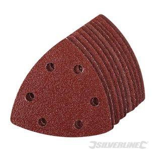 Silverline - Feuilles abrasives triangulaires auto-agrippantes 90 mm 10 pcs - Grain 60