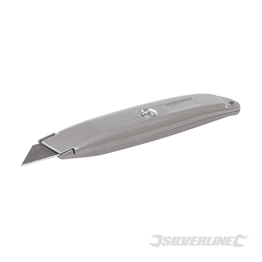 Silverline - Cutter à lame rétractable - 150 mm Argenté