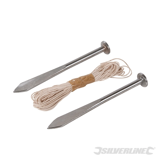 Silverline - Pointes pour cordeau de maçon 2 pcs - 160 mm