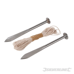 Silverline - Pointes pour cordeau de maçon 2 pcs - 160 mm