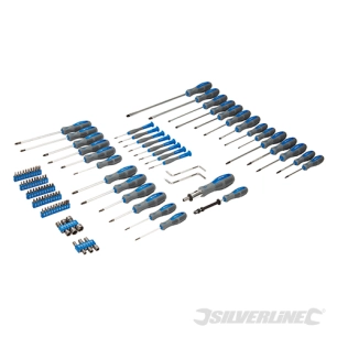 Silverline - Tournevis et accessoires, coffret 100 pcs - 100 pcs