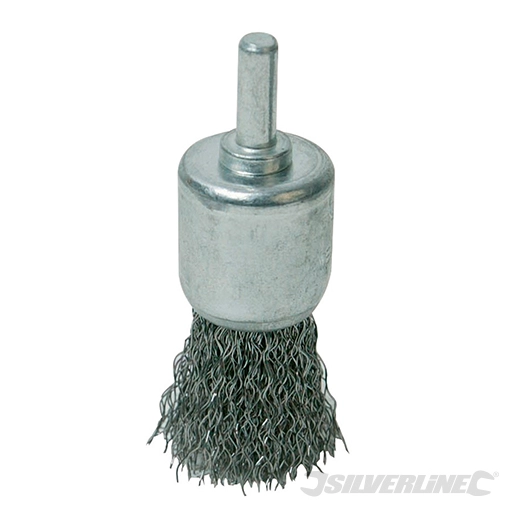 Silverline - Brosse-pinceau à fils d'acier ondulés - 24 mm