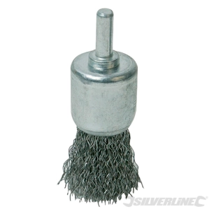 Silverline - Brosse-pinceau à fils d'acier ondulés - 24 mm
