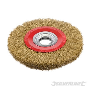 Silverline - Brosse circulaire en acier laitonné - 200 x 32 mm