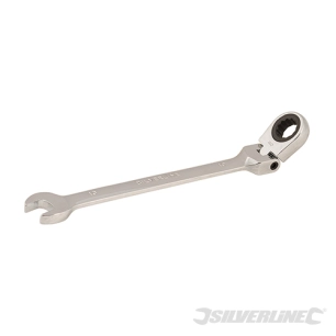 Silverline - Clé mixte à cliquet et à tête inclinable - 10 mm