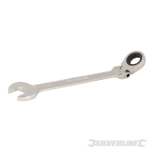 Silverline - Clé mixte à cliquet et à tête inclinable - 24 mm