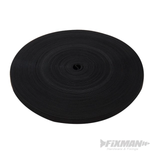 Fixman - Ruban auto-agrippant noir - 13 mm x 25 m