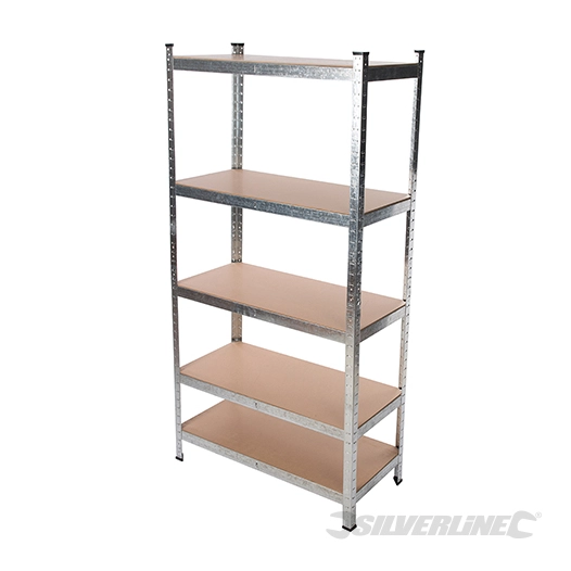 Silverline - Système d'étagères sans vis - 5 niveaux
