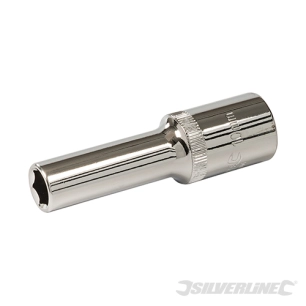 Silverline - Douille métrique profonde 1/2'' avec entraînement à 6 pointes - 10 mm