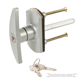 Silverline - Poignée de verrouillage pour porte de garage - 75 mm, losange
