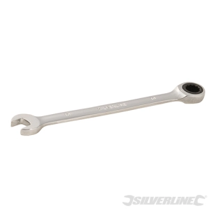 Silverline - Clé mixte à cliquet et tête droite - 10 mm