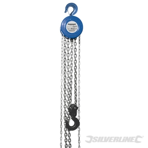 Silverline - Palan manuel à chaîne - 3 000 kg / Hauteur de levage 3 m