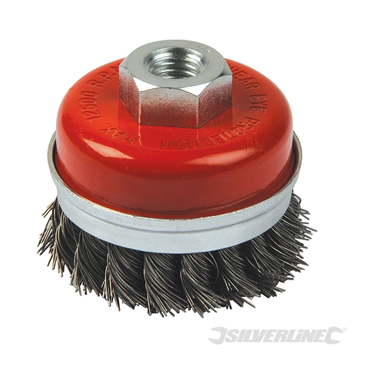 Silverline - Brosse coupe à fils d'acier torsadés - 80 mm