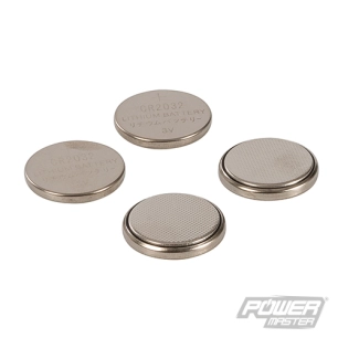Powermaster - Piles bouton lithium CR2032, 4 pcs - CR2032