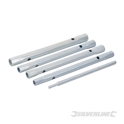 Silverline - Clés à tube pour mitigeurs, 5 pcs - 8/9, 9/11, 10/11 et 12/13 mm