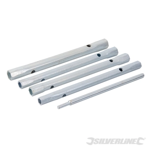 Silverline - Clés à tube pour mitigeurs, 5 pcs - 8/9, 9/11, 10/11 et 12/13 mm