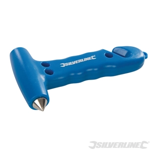 Silverline - Marteau brise-vitre et coupe-ceinture 2-en-1 - 150 mm