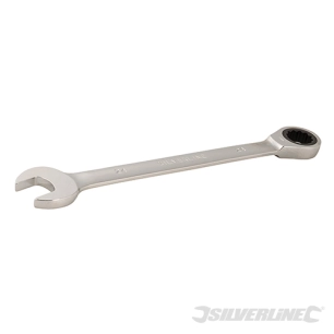 Silverline - Clé mixte à cliquet et tête droite - 24 mm