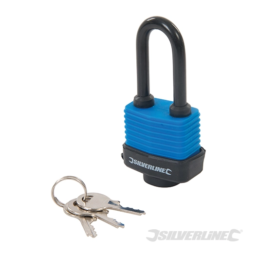 Silverline - Cadenas à anse longue résistant aux intempéries - 48 mm