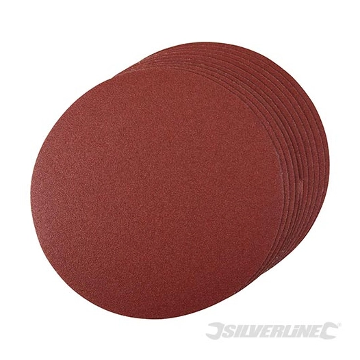 Silverline - Disques abrasifs auto-agrippants, 250 mm 10 pcs - Grain 80, 250 mm