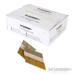 Fixman - Clous annelés galvanisés, 2 500 pcs - 3,1 x 90 mm