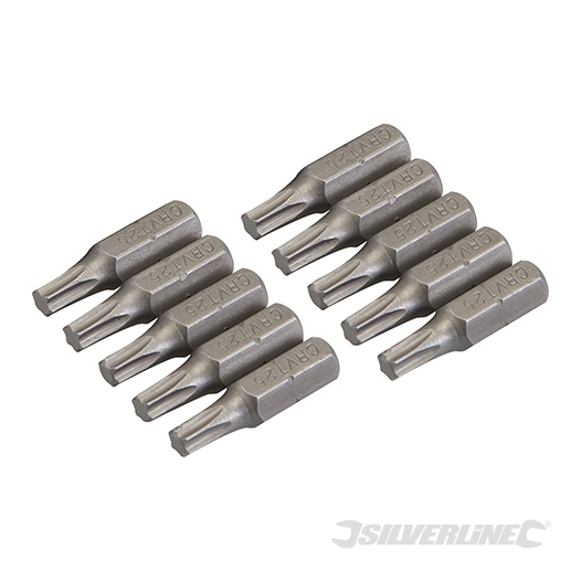 Silverline - 10 embouts T25 chrome-vanadium - T25