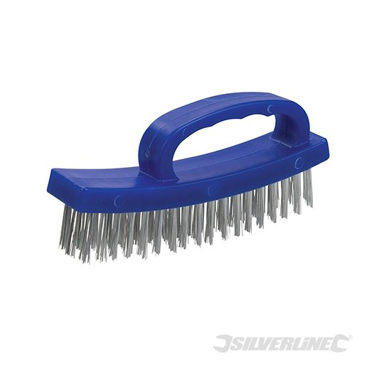 Silverline - Brosse métallique à poignée en D - 4 rangs