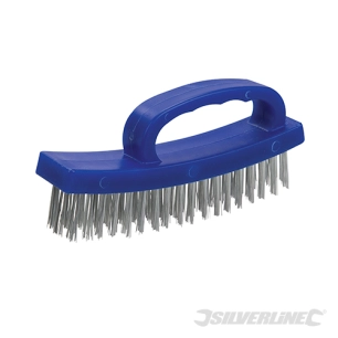 Silverline - Brosse métallique à poignée en D - 4 rangs
