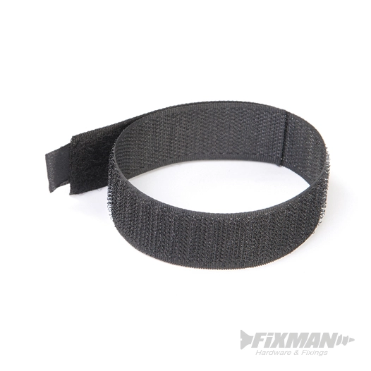 Fixman - Attache-câbles auto-agrippants, 10 pcs - 300 mm - Noir