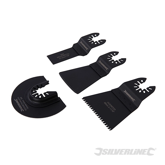 Silverline - Accessoires de coupe et grattage, 4 pcs - 4 pcs