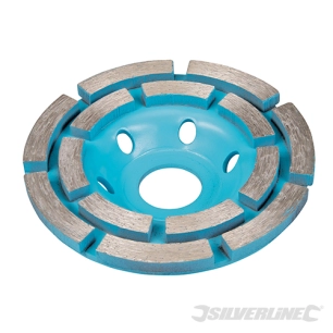Silverline - Disque de meulage diamant - 100 x 22,23 mm à double rangée