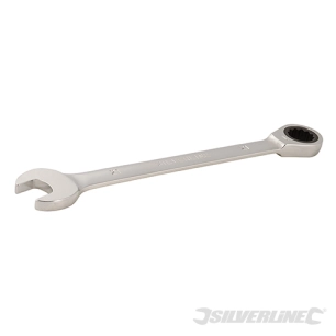 Silverline - Clé mixte à cliquet et tête droite - 21 mm
