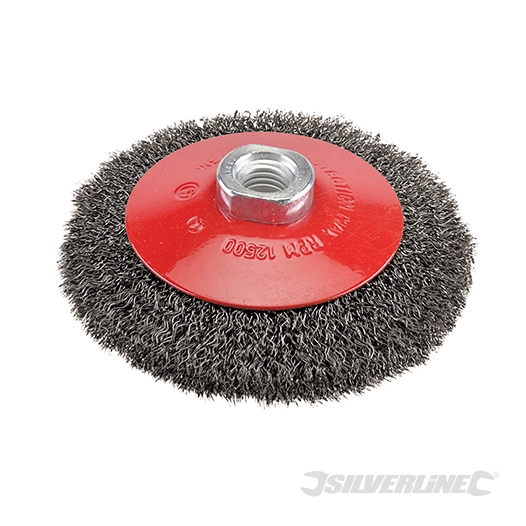 Silverline - Brosse biseautée à fils d'acier ondulés - 115 mm