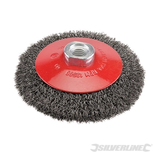 Silverline - Brosse biseautée à fils d'acier ondulés - 115 mm