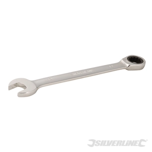 Silverline - Clé mixte à cliquet et tête droite - 19 mm