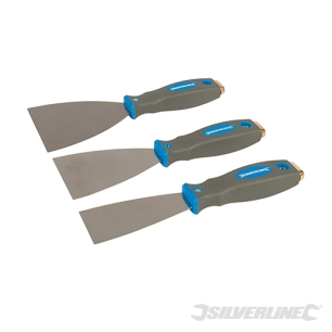 Silverline - Couteaux à enduire Expert, 3 pcs - 50, 75 et 100 mm