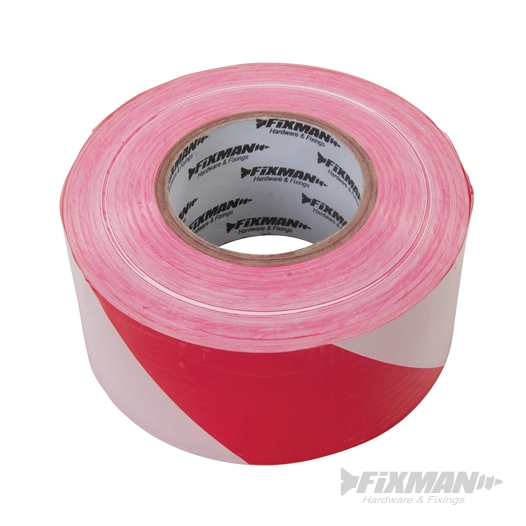 Fixman - Ruban de balisage - 70 mm x 500 m, rouge/blanc