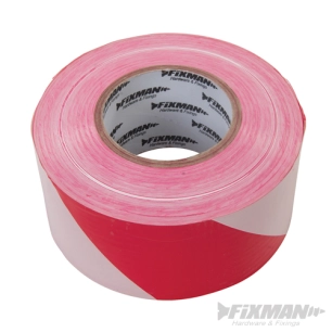 Fixman - Ruban de balisage - 70 mm x 500 m, rouge/blanc